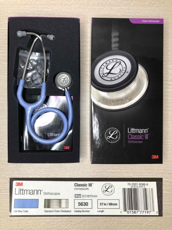 Ống Nghe Littmann Classic III Màu Xanh Cell 5630 thiết kế 2 mặt tiện dụng thăm khám tổng quát cho người lớn và trẻ em