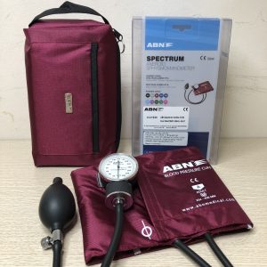 Bộ máy đo huyết áp cơ ABN màu đỏ