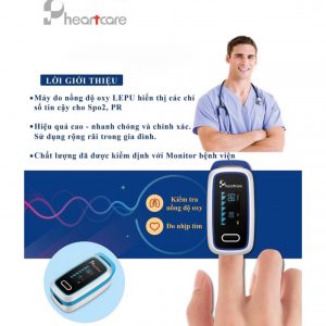 Máy Đo SPO2 Pheartcare đo Nồng độ Oxy trong máu và nhịp tim