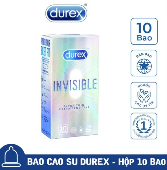 Bao Cao Su Durex Invisible hộp 10 cái