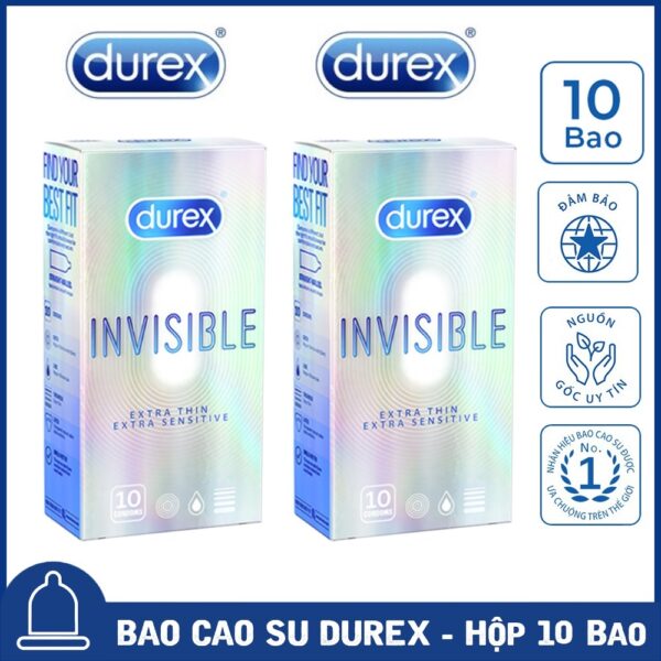 Bao Cao Su Durex Invisible hộp 10 pcs