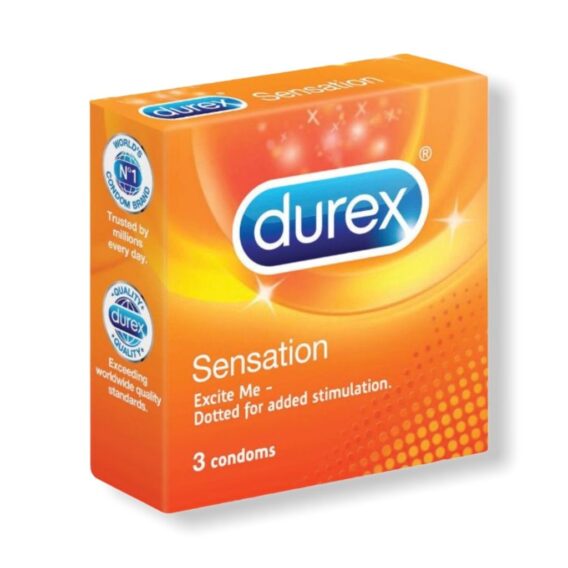 Bao cao su Durex Sensation đảm bảo bạn và người yêu của mình sẽ trải qua những phút giây thăng hoa thật khó quên nhưng không kém phần an toàn.