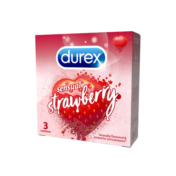 Bao Cao Su Durex Sensual Strawberry hương dâu tây