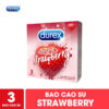 Bao Cao Su Durex Sensual Strawberry Hộp 3 Cái