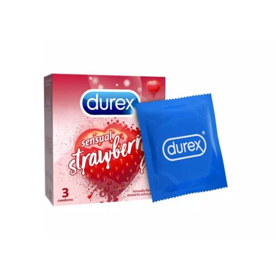 Bao Cao Su Durex Sensual Strawberry hương dâu tây