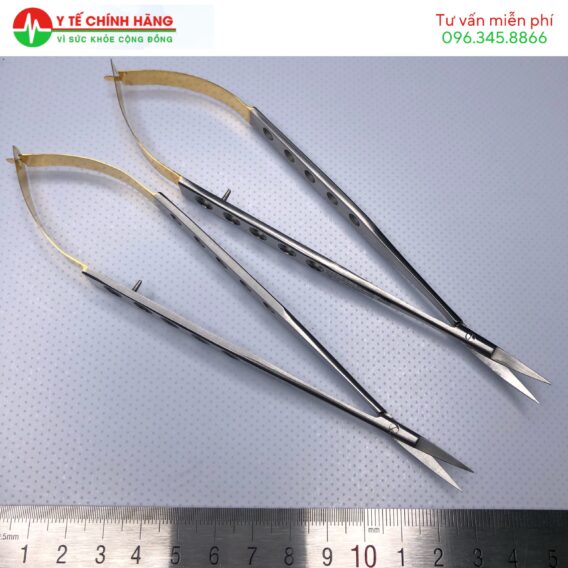 Kéo Lá Lúa Vàng Cong 17 18 cm 18 Kéo Cắt Mắt Vàng Thẳng Cong 17 18 cm