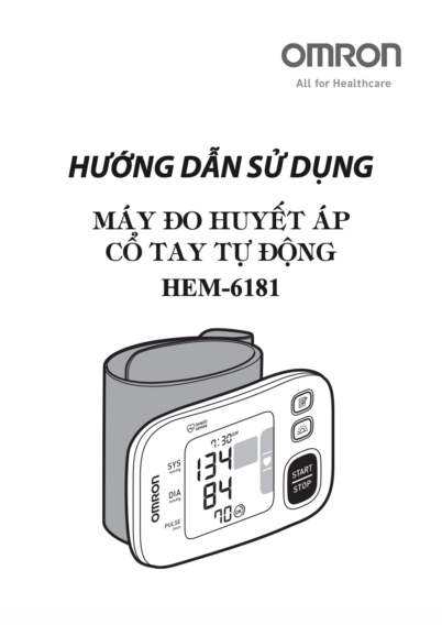 Tài Liệu Hướng Dẫn Sử Dụng Máy Đo Huyết Áp Omron Hem 6181