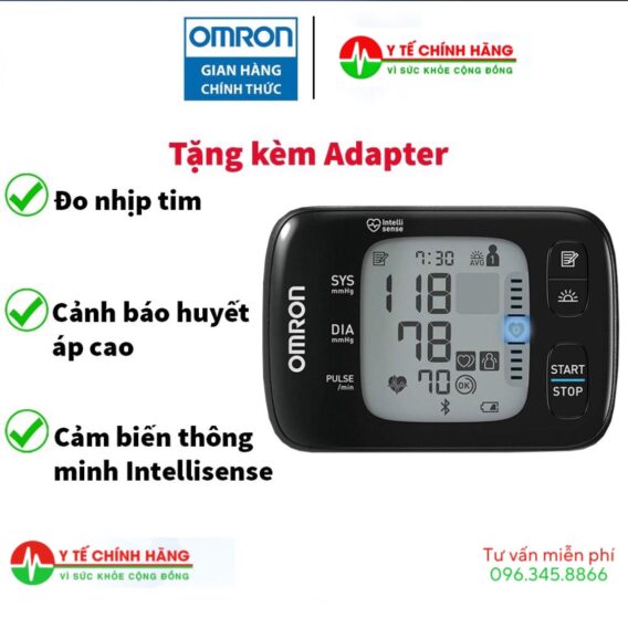 Máy Đo Huyết Áp Cổ Tay Omron Hem 6232T