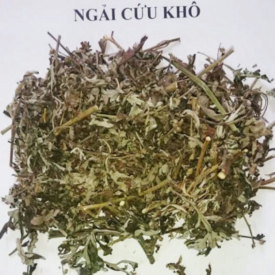 Lấy 50-100 gam lá ngải cứu khô (tùy lượng nước, không có tiêu chuẩn khắt khe), đun nước sôi trước, sau đó cho nước lạnh vào hoặc ngâm chân sau khi nước hạ nhiệt, nếu thấy khó chịu trong người hoặc có triệu chứng cảm lạnh thì ngâm lá ngải cứu.