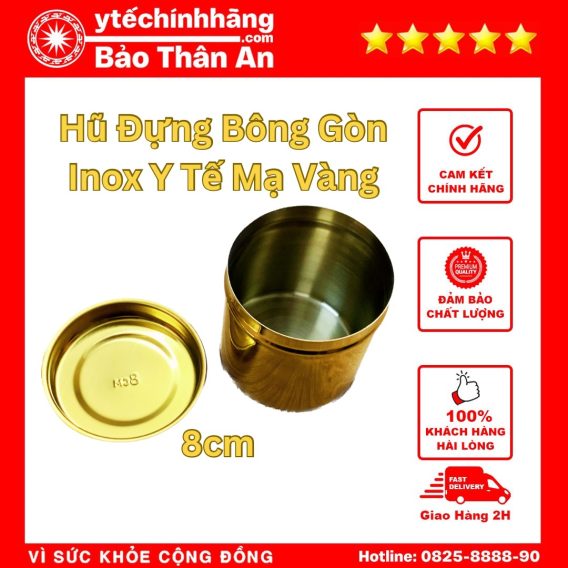 Hu Dung Bong Gon Inox Ma Vang 8x8cm 1