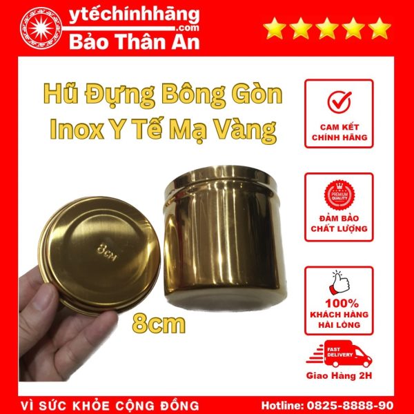 Hu Dung Bong Gon Inox Ma Vang 8x8cm 2