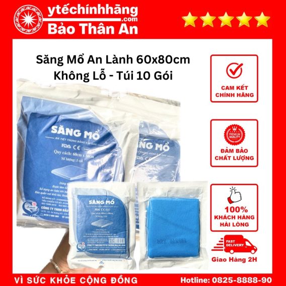 Săng Mổ An Lành 60cm x 80cm Không Lỗ - Gói 1 Cái