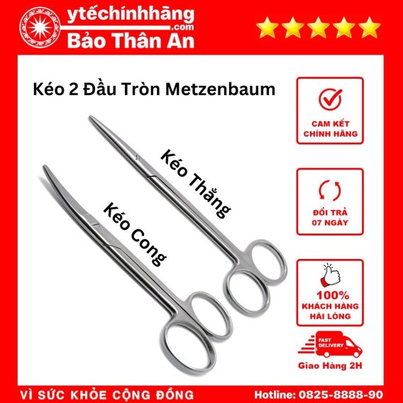 Kéo Thẳng Tròn Metzenbaum là dụng cụ chuyên sử dụng trong gia đình và y tế