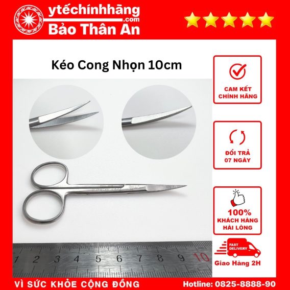 Kéo Cong Nhọn 10cm (Kéo cắt chỉ cong)