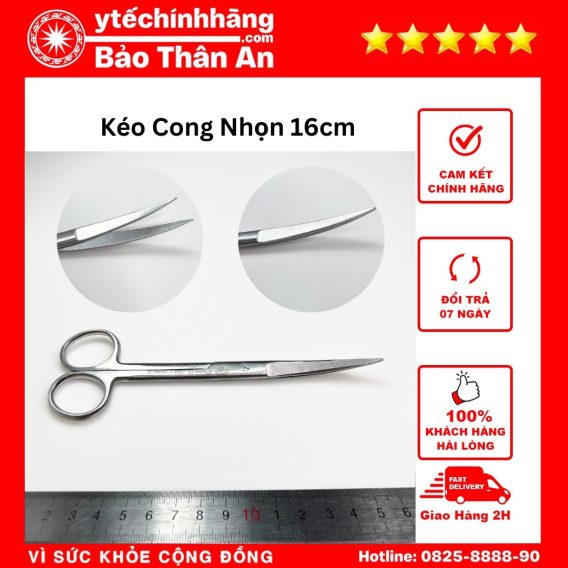 Kéo Cong Nhọn 16cm