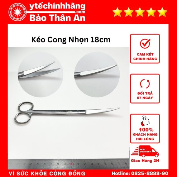 Kéo Cong Nhọn 18cm 