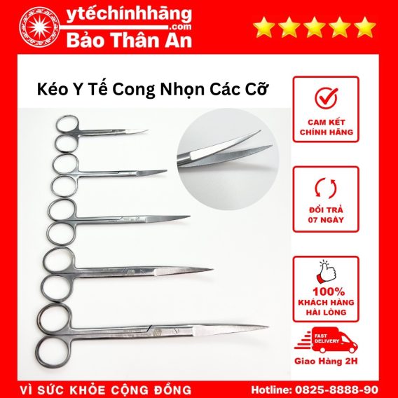 Kéo Y Tế Cong Nhọn Các Số