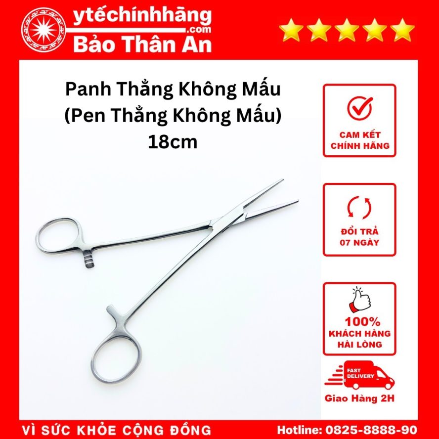 Panh Inox Panh Thẳng Không Mấu Các Cỡ - Thiết Bị Y Tế Chính Hãng