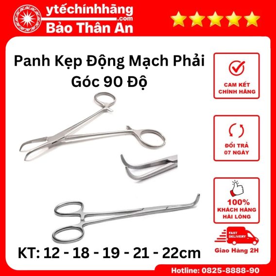 Pank Kẹp Động Mạch Phải Góc 90 Độ