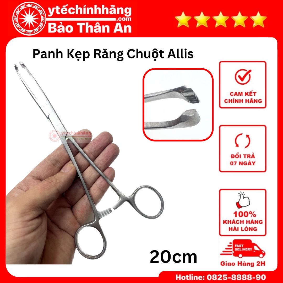 Panh Kẹp Răng Chuột Allis - Thiết Bị Y Tế Chính Hãng