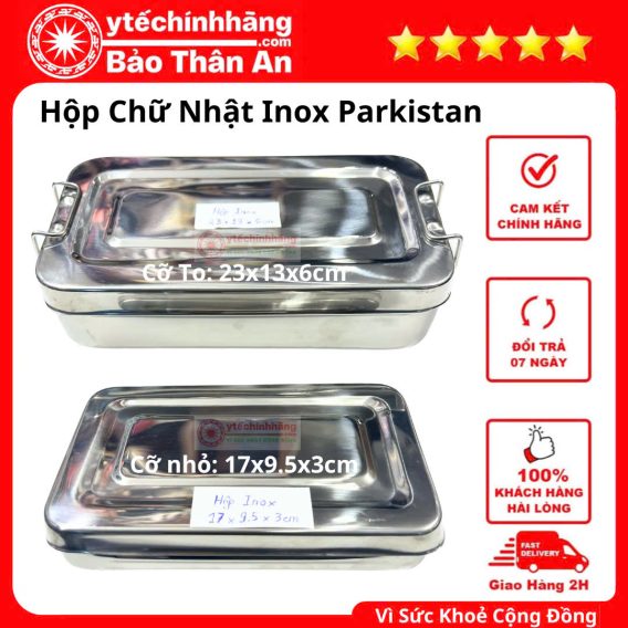 Hộp Inox Parkistan Chữ Nhật