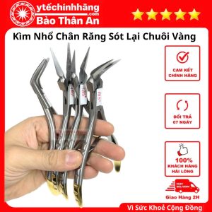 Kìm Nhổ Chân Răng Sót Lại Chuôi Vàng