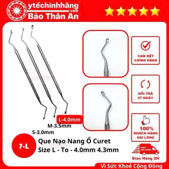 Dụng Cụ Thìa Nạo Curettes 30 Dụng Cụ Thìa Nạo Curettes