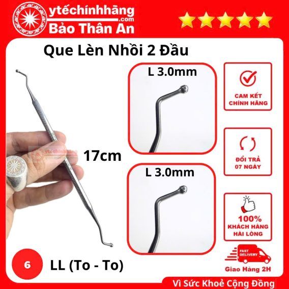 Que Lèn Nhồi 2 Đầu Tròn 23 Que Lèn Nhồi 2 Đầu Tròn