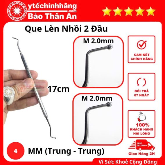 Que Lèn Nhồi 2 Đầu Tròn 21 Que Lèn Nhồi 2 Đầu Tròn
