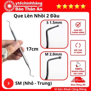 Que Lèn Nhồi 2 Đầu Tròn 12 Que Lèn Nhồi 2 Đầu Tròn