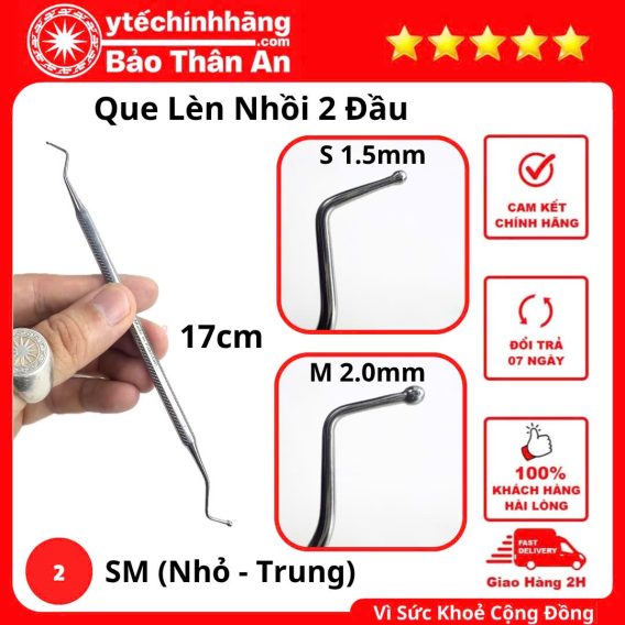 Que Lèn Nhồi 2 Đầu Tròn 19 Que Lèn Nhồi 2 Đầu Tròn