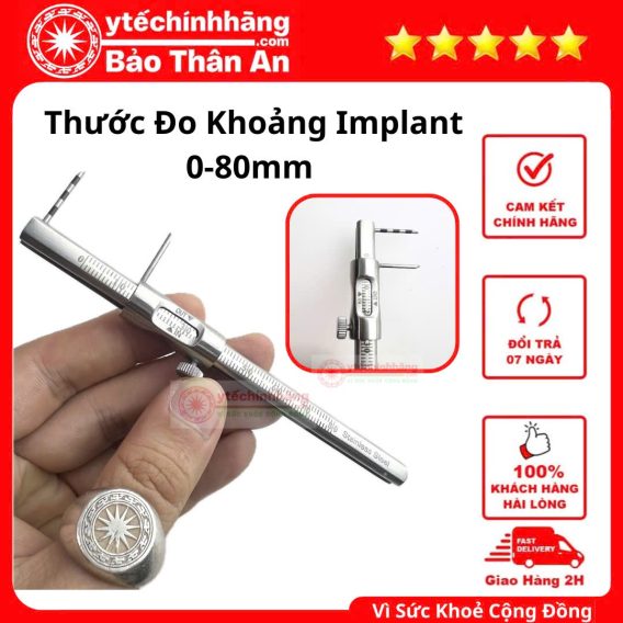 Thước Đo Khoảng Implant 0-80mm 14 Thước Đo Khoảng Implant 0-80mm