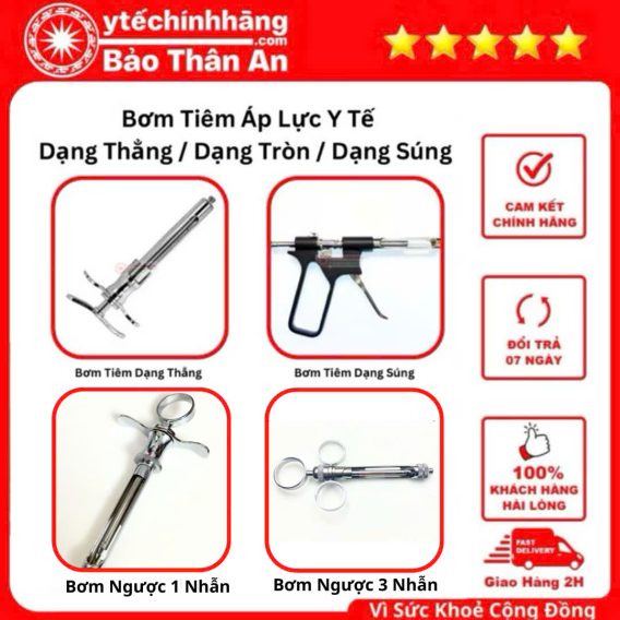 Bơm Tiêm Áp Lực Inox