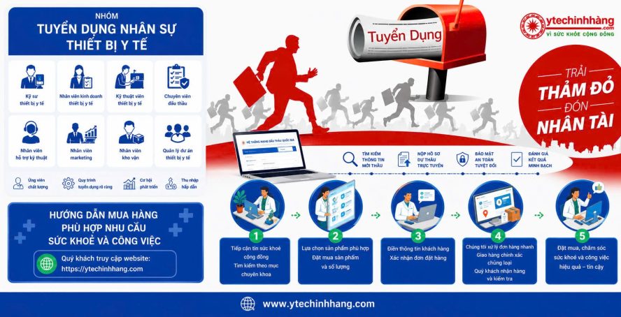 nhóm tuyển dụng nhân sự thiết bị y tế