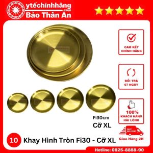 Dung Cu Inox Ma Vang khay oval 10