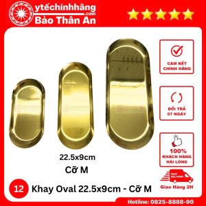 Dung Cu Inox Ma Vang khay oval 12