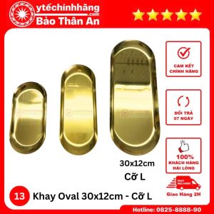 Dung Cu Inox Ma Vang khay oval 13