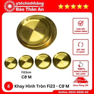 Dung Cu Inox Ma Vang khay oval 8