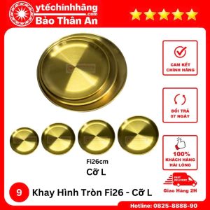 Dung Cu Inox Ma Vang khay oval 9
