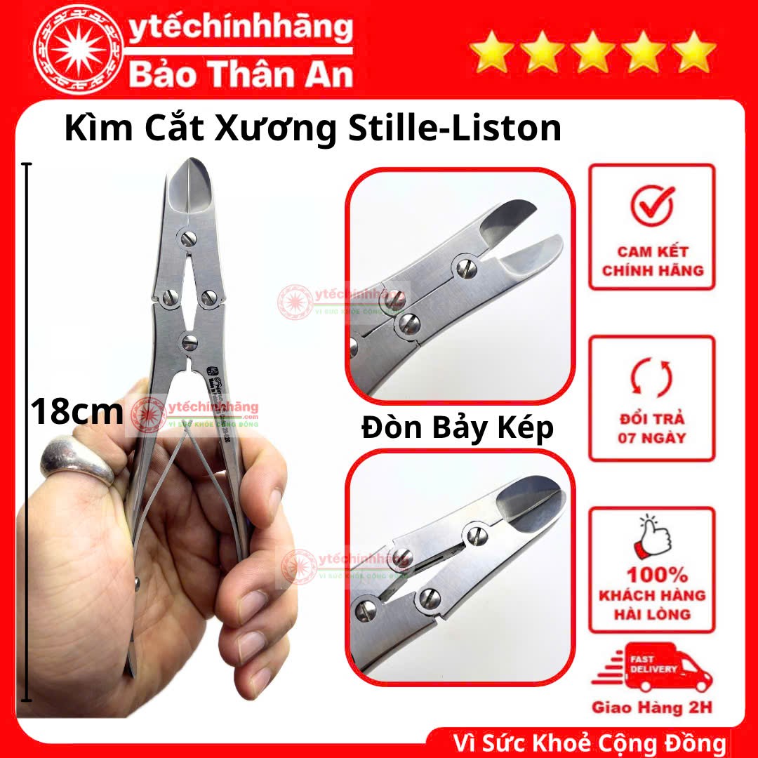 Kìm Cắt Xương Stille-Liston Thẳng 18cm 2 Kim Cat Xuong Stille Liston Thang 18cm 2