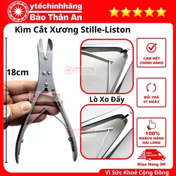 Kìm Cắt Xương Stille-Liston Thẳng 18cm 16 Kim Cat Xuong Stille Liston Thang 18cm 4