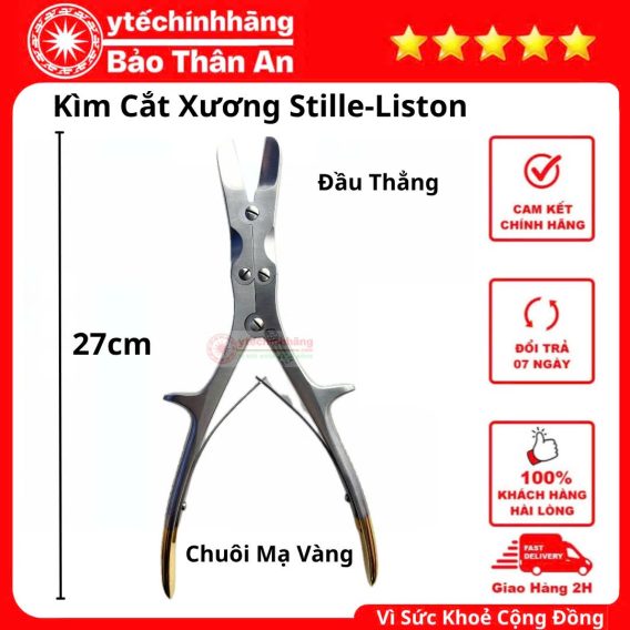 Kìm Cắt Xương Stille-Liston Cong 27cm 19 Kìm Cắt Xương Stille-Liston Thẳng 27cm