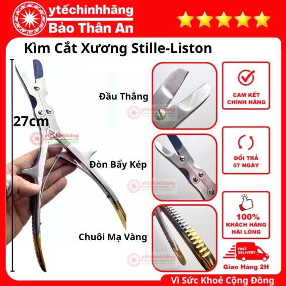 Kìm Cắt Xương Stille-Liston Cong 27cm