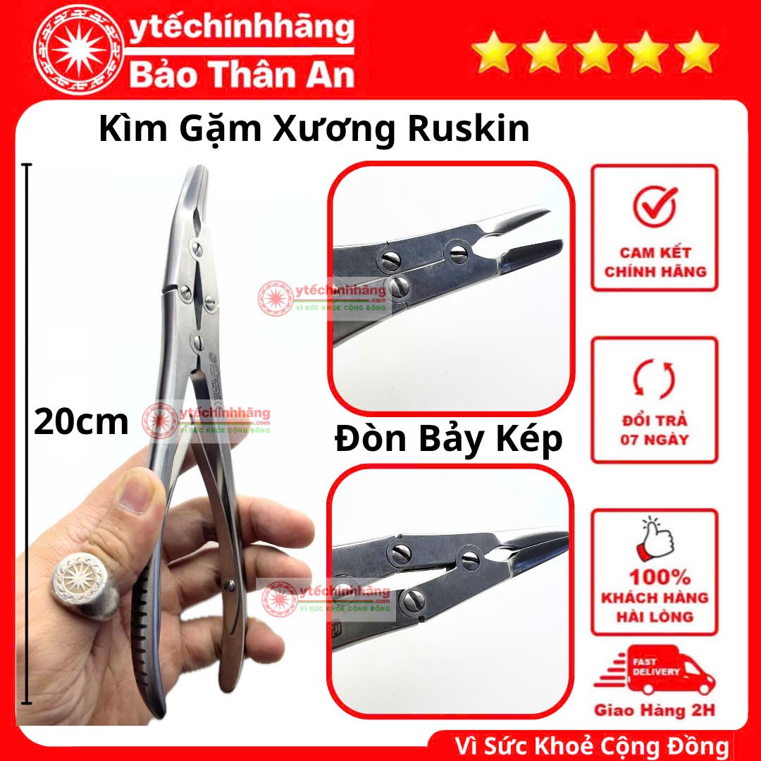 Kìm Gặm Xương Ruskin Cong 20cm 2 Kim Gam Xuong Ruskin Cong 20cm 2