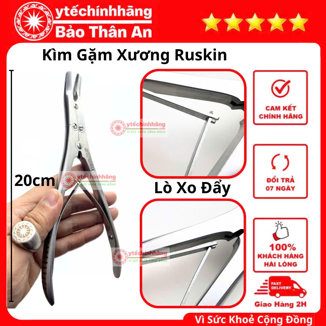 Kìm Gặm Xương Ruskin Cong 20cm 3 Kim Gam Xuong Ruskin Cong 20cm 3