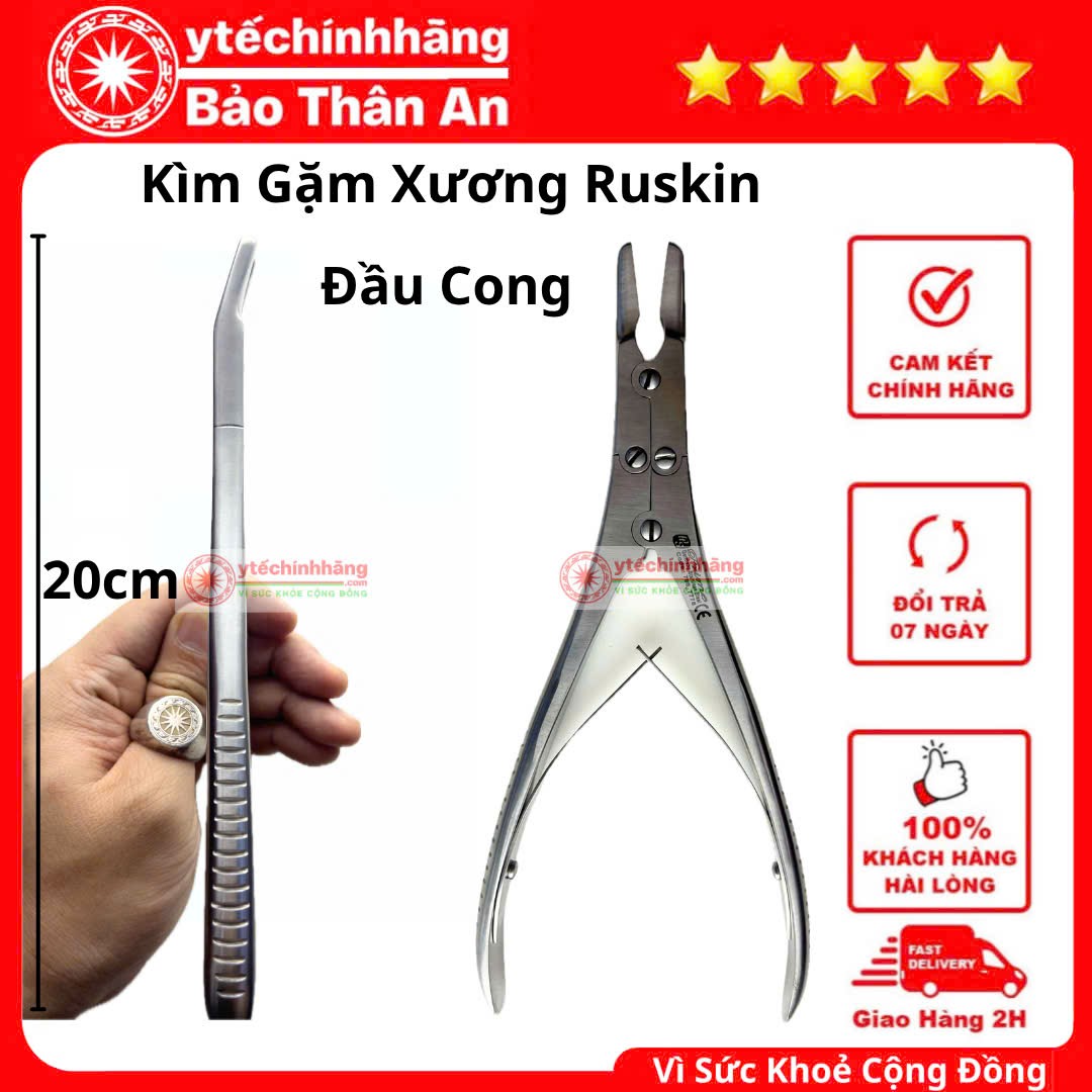 Kìm Gặm Xương Ruskin Cong 20cm Kìm Gặm Xương Ruskin Cong 20cm