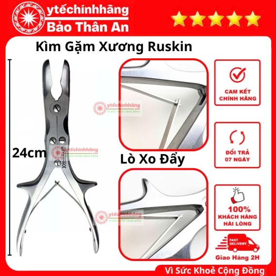 Kìm Gặm Xương Ruskin Cong 24cm