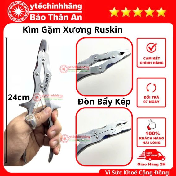 Kìm Gặm Xương Ruskin Cong 24cm